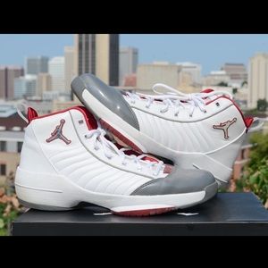 Air Jordan 19 (XIX) SE White/ Flint Grey/ Deep Red